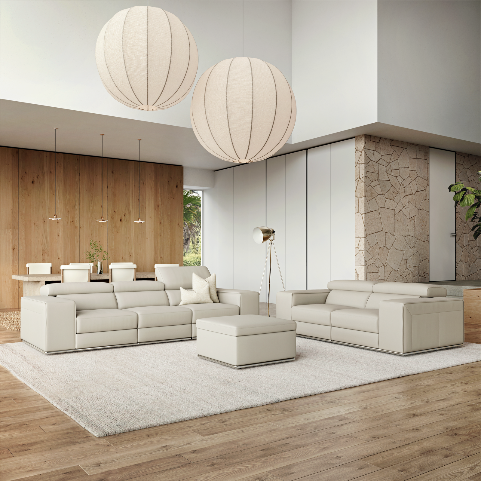 Lorenzo Leather Two Seat Sofa