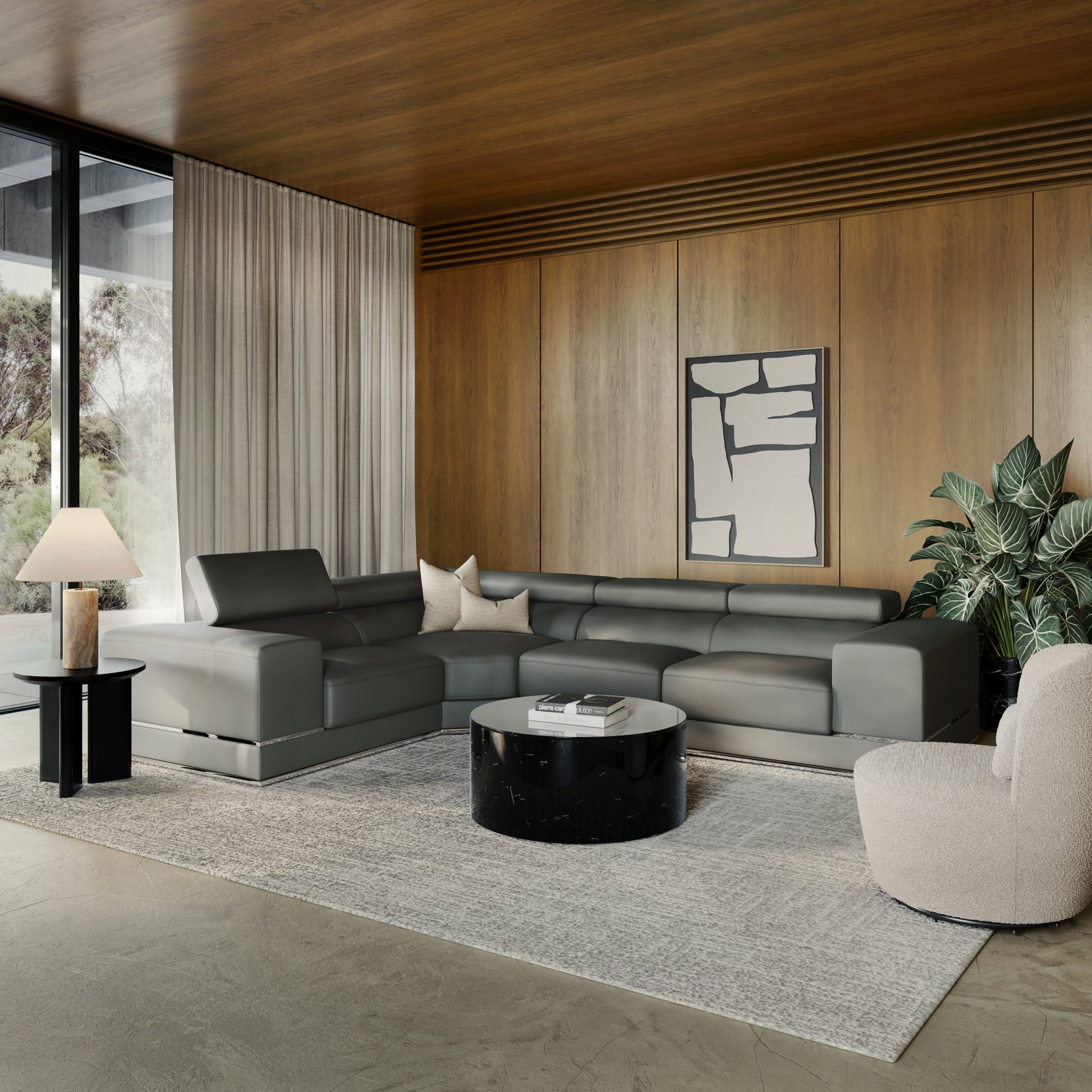 Napoleon Leather Corner Lounge Option E