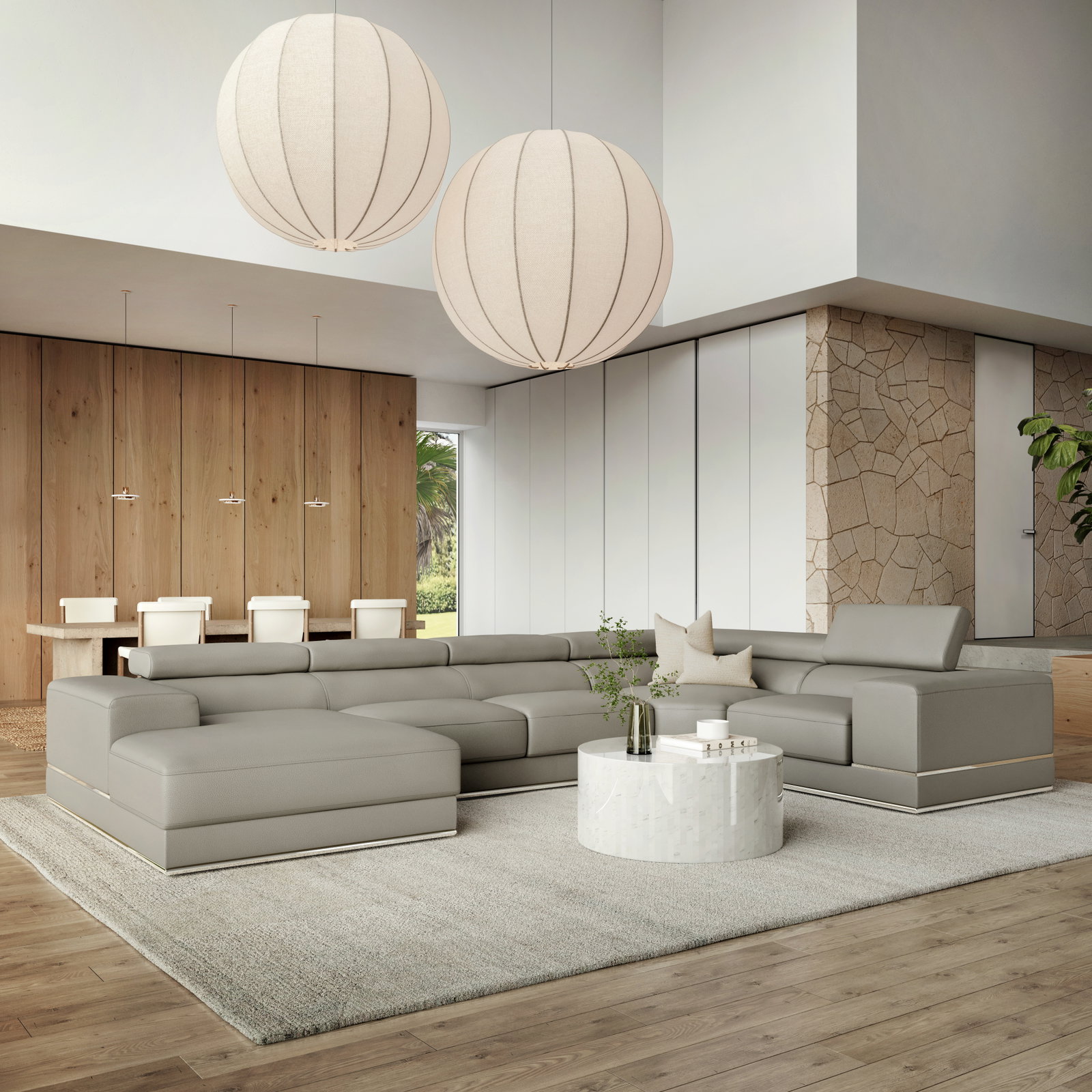 Napoleon Leather Modular Lounge Option C