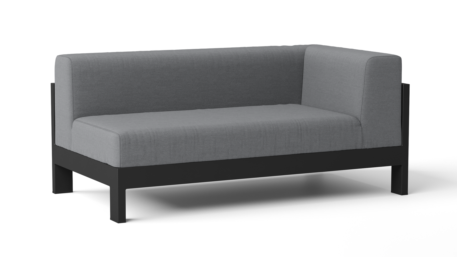 New Noosa Black Outdoor Fabric Corner Lounge 4