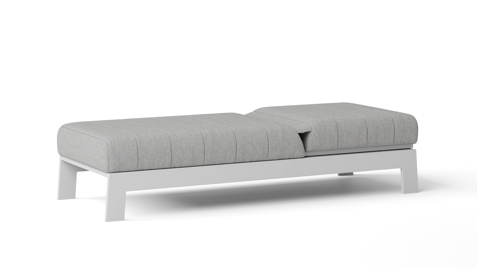 New Noosa White Outdoor Fabric Sun Lounge