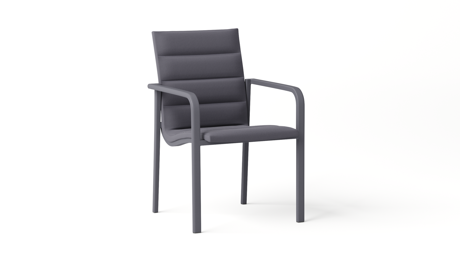 Santa Monica Charcoal Outdoor Dining Chair - Set Of Two
