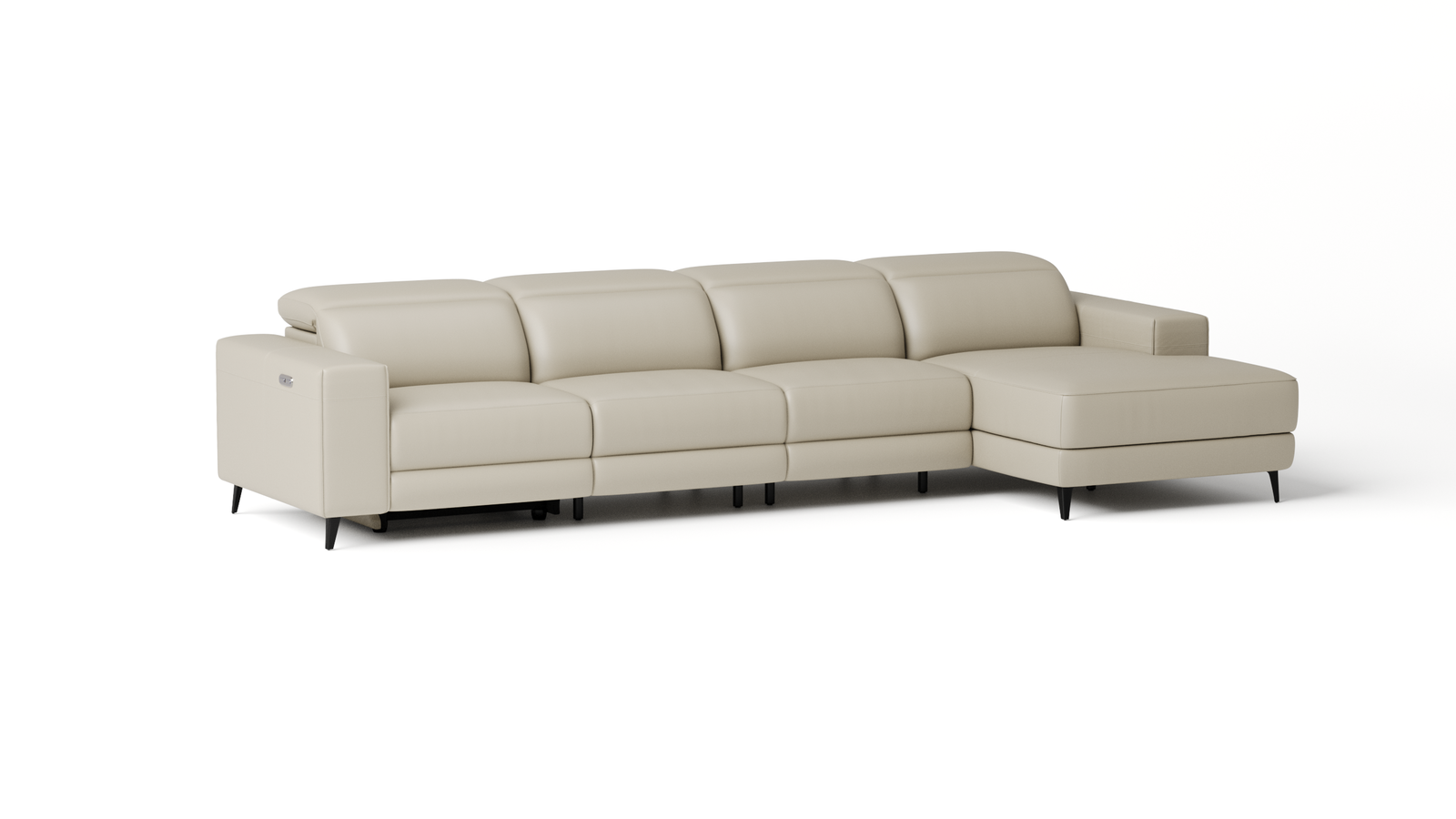 Stirling Leather Recliner Chaise Lounge Option B