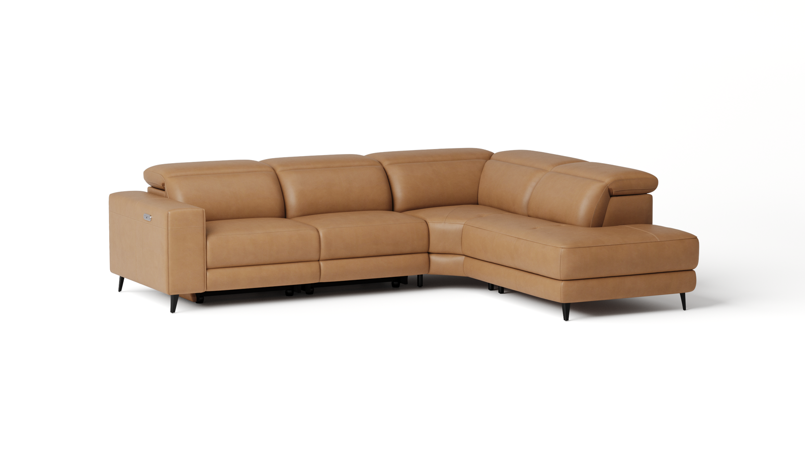 Stirling Leather Recliner Corner Lounge With Terminal Chaise 3