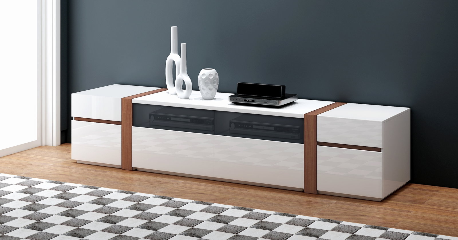 TORONTO Tv Entertainment Unit (Finish Colour-white Gloss - SKU681084) 1